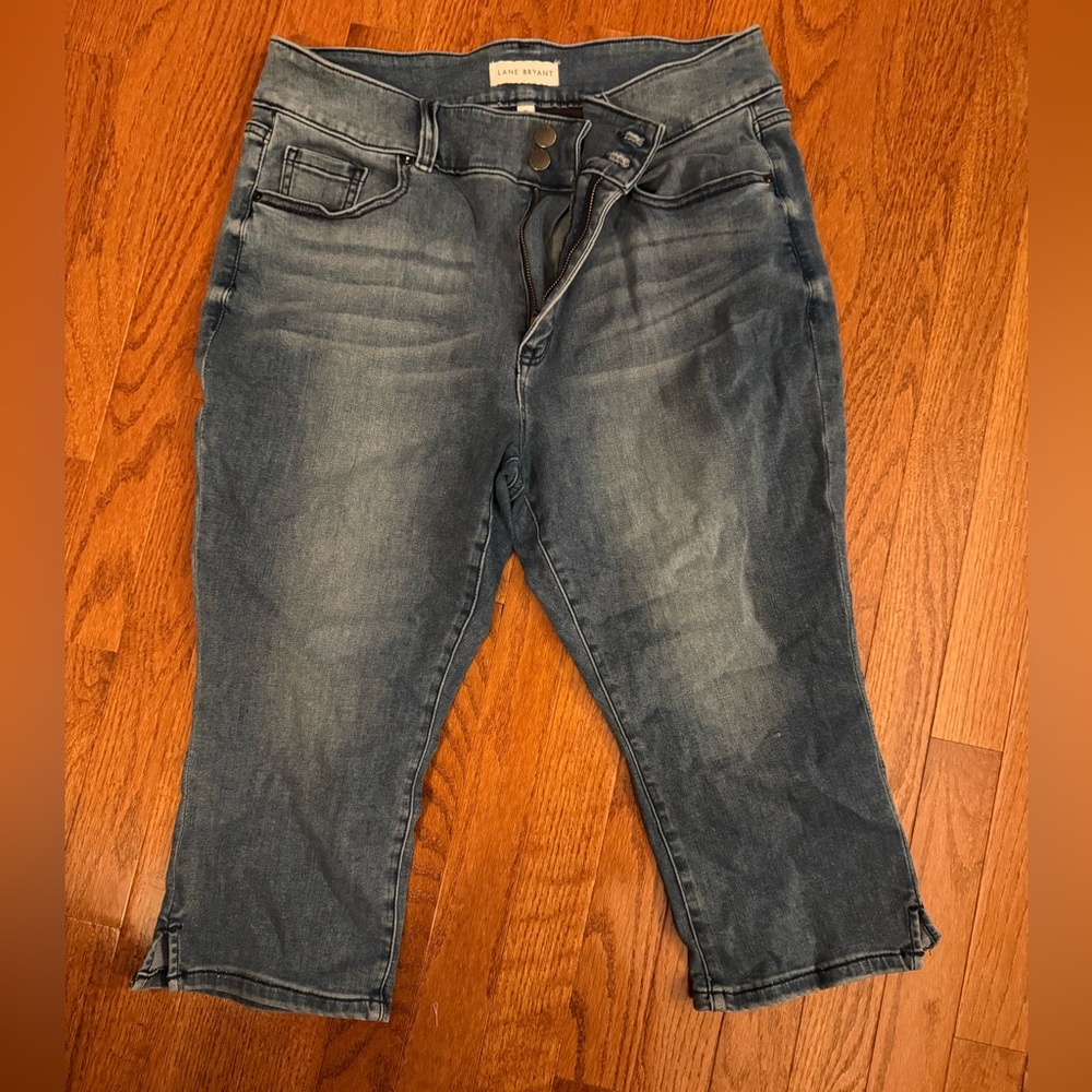 Lane Bryant Blue Denim Capris - Size 16
